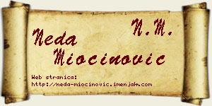 Neda Miočinović vizit kartica